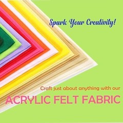 FabricLA | Acrylic Felt Fabric Pre Cut 12X12 Inch Square Sheets | 14 Pieces