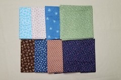 Lot 8 Yards FLORALS Small Flower Designs Allover Toss Cotton Fabric