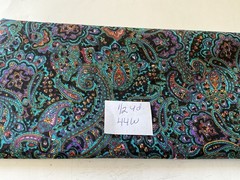 Quilting Sewing Crafts Fabric Lot Green Purple Teal Floral Paisley Solid