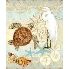 Coastal Waterways by Audrey Jeanne Roberts Fabric Panel 36 X 44