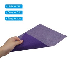 Soft Felt Sheets Glitter Self Adhesive Light Fiber Purple 11.8″ x 7.8″ 6pcs