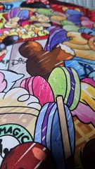1YD Backstitch Disney Butter Snacks Cotton Lycra Fabric