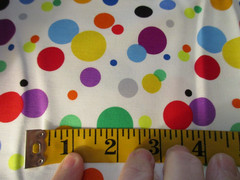Cotton Fabric 1 FQ Colorful Dots Circles on White Approx 18″ x 22″