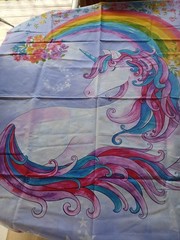 Rainbow Unicorn Cotton Fabric Panel