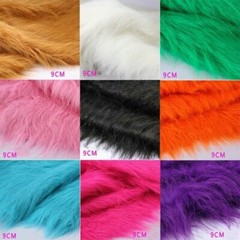 Long Haired Faux Fur Fabric Plush Luxury Cloth Collar Bag Fluffy Background Soft