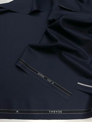NAVY Blue Suiting Fabric Super 150s Wool SCABAL Luxury Dishdasha made in UK 3.5m