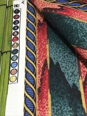 Verdigris Stripe 35″ x 54″ Richloom Screen Print Chintz Fabric Preshrunk Teflon