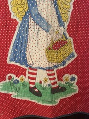 Holly Hobbie Doll Cotton Fabric Crib Blanket Quilt 34×43”
