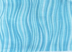 Laurel Burch Basic Ocean Waves Light Aqua Fabric For Clothworks 1 Yd 100% Cotton
