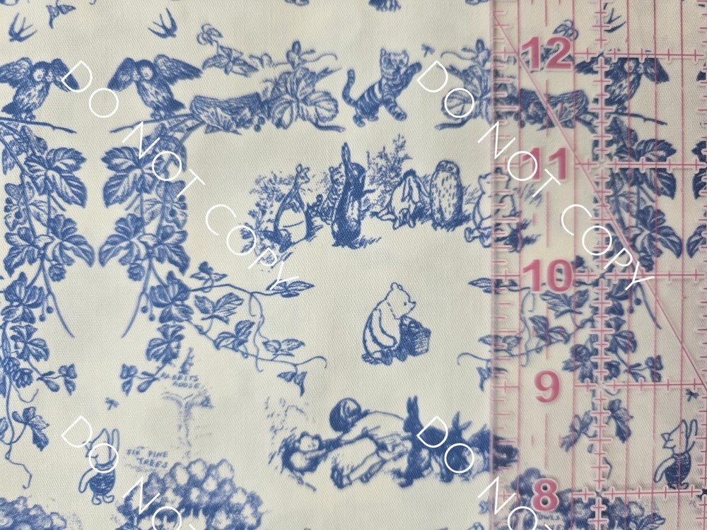 Custom 100% Cotton Woven Disney Winnie The Pooh By The 1/4 Yard 9×56 Toile