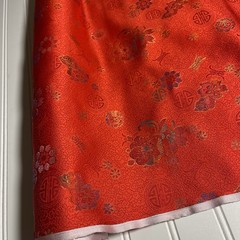 SILK Orange, FABRIC 6 Yards x 22 Inches Wide or 216 Inches x 22 Inches Wide