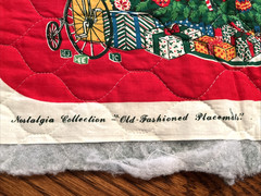 8 Vintage Christmas Tree Placemats 80’s-90s Quilted Cut & Sew Handmade Craft NOS