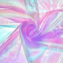 Ganeen 11 Yards Iridescent Fabric Organza Fabric Sheer 59 Inches Light Purple