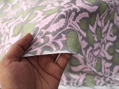 Indian Gray Curtain & Dressmaking Cotton Fabric Floral Curtains Fabric 7 Yard US
