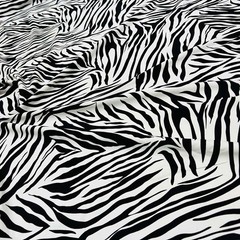 Black & White Animal Print Zebra Stretch Spandex Fabric 60″ by Yard for Swimwear