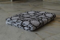 Black & White Hand Block 5 Yard 100%Cotton Fabric NO TARRIF CHARGES 100%✅ZK_391