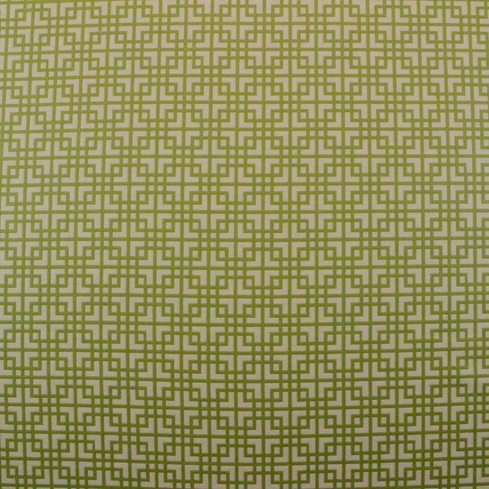 CLARENCE HOUSE OD LILLY GREEN GEOMETRIC OUTDOOR JACQUARD FABRIC BY YARD 54″W