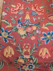 JAY YANG Fabric 12 Yds x 54″ BIG FLORAL Red Spectrum Designer Gallery VAT