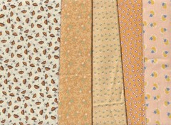 ” AUNT GRACE” & OTHER 30’S REPRODUCTION FABRICS ( 30-358 ) 5 PIECES