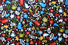 Michael Miller Don’t Eat Me monsters Halloween By the 1/4 yard cotton fabric