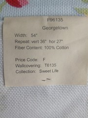 26″x26″ Thibaut discontinued Georgetown print fabric T6135