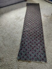 New 2 1/2 yards of cut corduroy 42″ wide paisley medium-sized maroon flowers