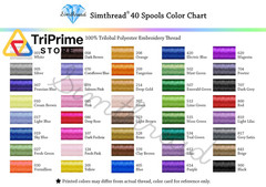 Simthread 40 Colors 40 Weight Polyester 500m spool with storage box, 40 color