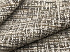 Larsen Textured Semi Plain Tweed Uphol Fabric- Griffin / Stone 1.60 yd L9102-04