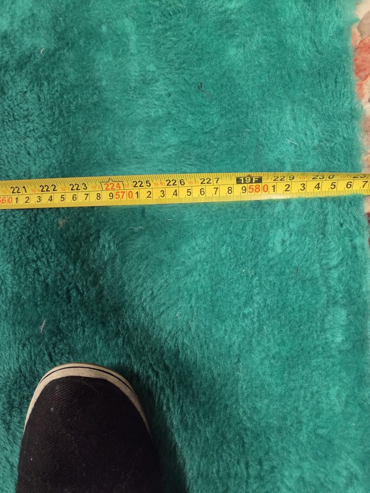 Faux Fur closeouts Teal Green 1/2″ pile, plush 60″ wide 6.5 yards