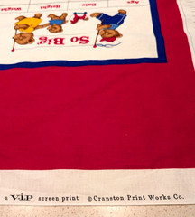 Vintage Cranston adorable bears grow chart panel for a wall hanging 34″ x 44″ w