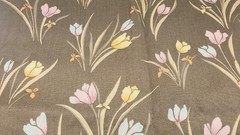Vintage Fabric * Tulips * 100% Cotton – 116″ x 45″ House ‘ n Home Fabrics 1983
