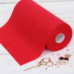 Premium Felt Roll – 12″ x 10yd – Red – Soft Wool-Like 1.2mm Thick