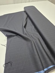 Yves Saint Laurent Super 150s Wool Cashmere Gray Pinstripe Suiting 8 Yd England