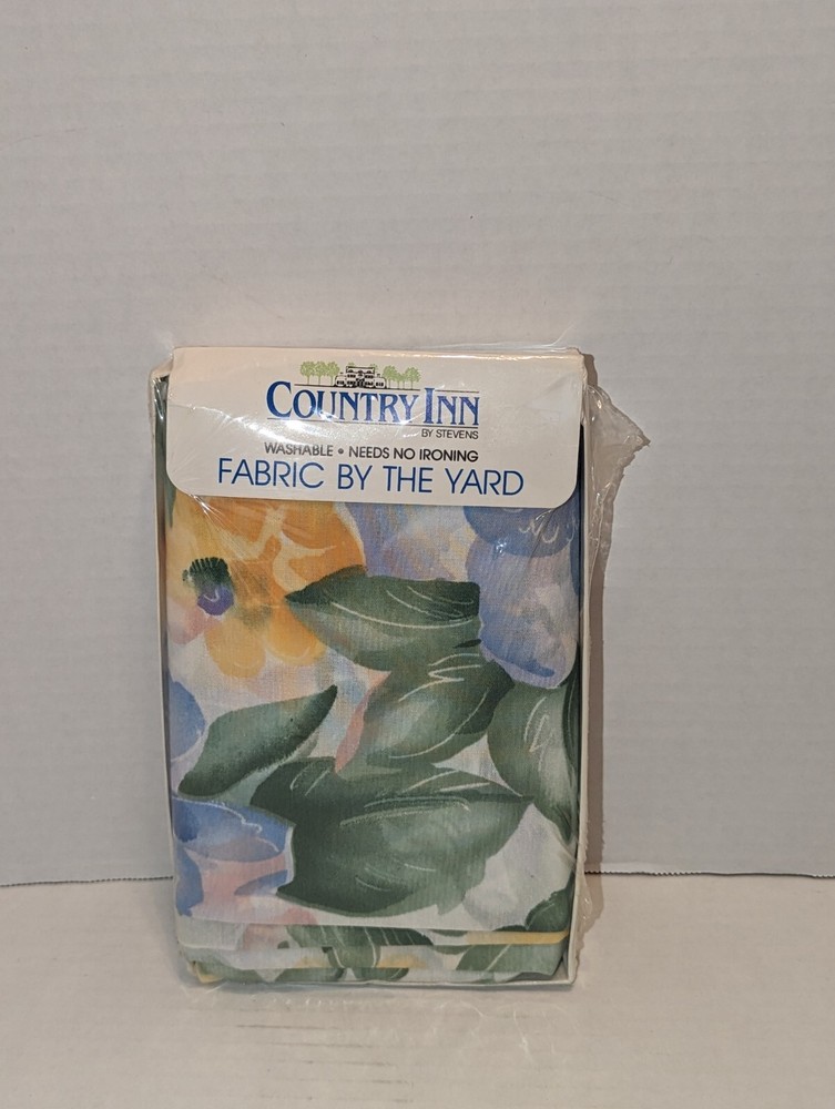 Country Inn Fabric By The Yard Floral Lalique Multi By Stevens 3yds 45×108 VTG