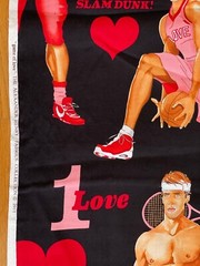 Alexander Henry Fabric Game Of Love 2011 Black RARE OOP 18″ X 44″ New