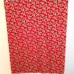Japanese Noshi Ribbons Chiyogami Style Cotton Fabric Red 3 1/8 yards