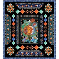 Benartex – Moon & Sun – Repeating Border Stripe – Multi