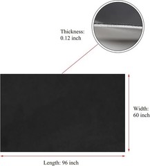 Black Suede Headliner Fabric with Foam Backing Car Interior Wrap Kit 70