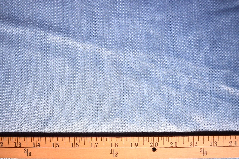 LITE BLUE SOLID POLYESTER OPEN MESH FABRIC 2 WAY STRETCH 90X58 INCHES