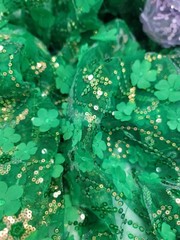 3D Flower Floral Embroidered Lace Emerald Green Fabric By Yard Prom Quinceañera