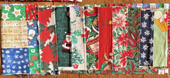 26 Christmas Holiday Cotton Fabric Strips Quilting Scraps Remnants Crafts