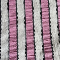Pindler & Pindler Pink White Striped Fabric Remnant 4.23 square Yds