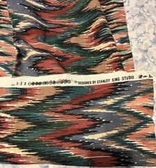Fabric Cloth Stanley King Studio Flame Stitch Pattern Stain Repeller 48″x54″