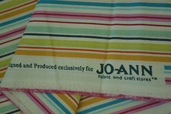 By 1/2 Yd, Bright Gold Orange Green Pink & Red Striped Quilt Fabric/Jo-Ann,C2506