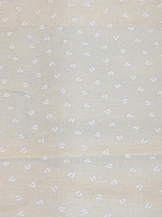 Floral Fabric 1.5 Yards White Flower on Ivory Beige Background Quilting Sewing