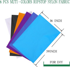 Ripstop Nylon Fabric 40D 6 Pcs 59″ Wide X36 Length Waterproof Durable Airtight L