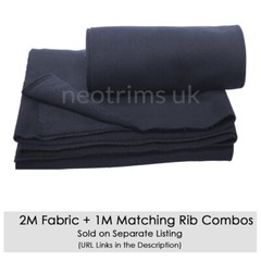 Heavy Knit Rib Ribbing to match French Terry Bullet Sweatshirt Fabric RIB ONLY