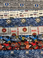 Fat Quarter 18″x21″ Military (Navy, Coast Guard, or Fire Etc.) 100% cotton