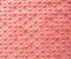 CORAL PEACH MINKY CUDDLE DIMPLE DOT PLUSH SEW QUILT CRAFT FABRIC BTY & PRECUTS