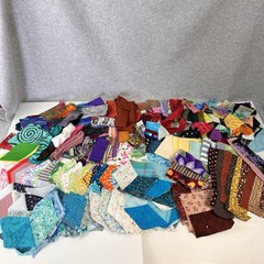 Lot of 3+ Pounds Assorted Quilt Fabric Precut Started Pieces Variety of Colors